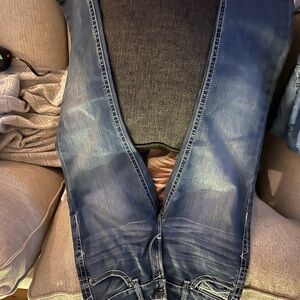 W Ariat Real Denim Long Jeans with Paisley Lining